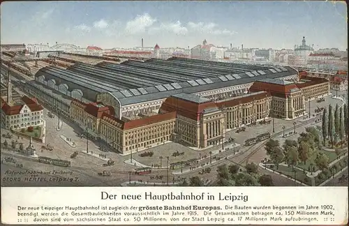 Bahnhof Hauptbahnhof Leipzig Kat. Eisenbahn