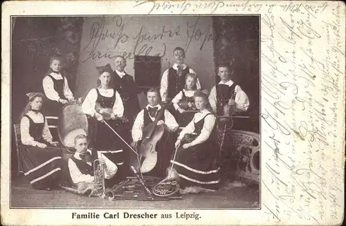 Instrumente Musiker Fam. Carl Drescher Leipzig Kat. Musik