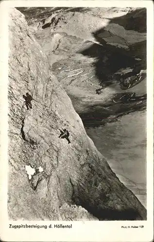 Bergsteigen Klettern Zugspitzbesteigung Hoellental / Sport /