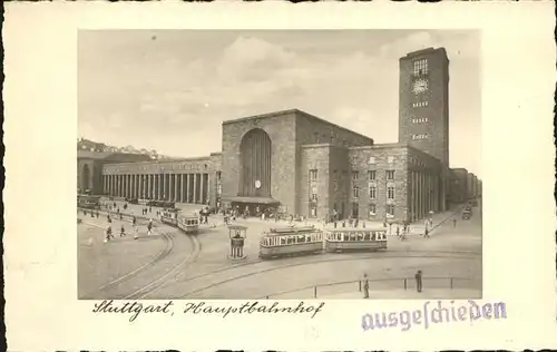 Strassenbahn Stuttgart Hauptbahnhof Kat. Strassenbahn