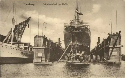 Dampfer Oceanliner Hamburg Schwimmdock Hafen Kat. Schiffe