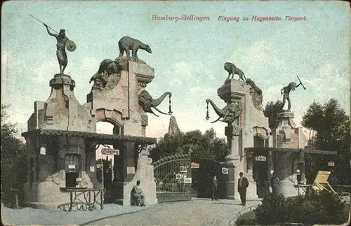 Hagenbeck Tierpark Eingang Hamburg Stellingen Kat. Tiere