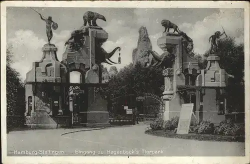 Hagenbeck Hamburg Stellingen Eingang Tierpark Kat. Tiere