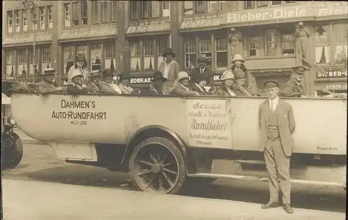 Autobus Omnibus Dahmen's Autorundfahrt Hamburg Kaffee Bieber-Diele / Autos /