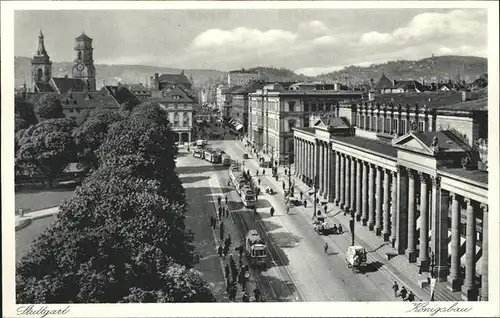 Strassenbahn Stuttgart Koenigsbau  Kat. Strassenbahn