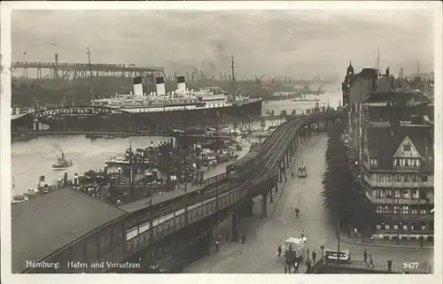 Dampfer Oceanliner Hamburg Hafen und Vorsetzen Kat. Schiffe