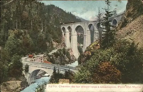 Bruecken Bauwerke Chemin fer electrique Chamonix Pont Ste. Marie Kat. Bruecken