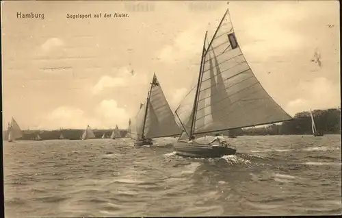 Segelboote Hamburg Alster Kat. Schiffe