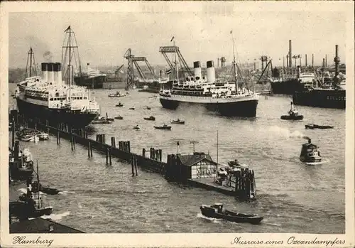 Dampfer Oceanliner Hamburg Kat. Schiffe