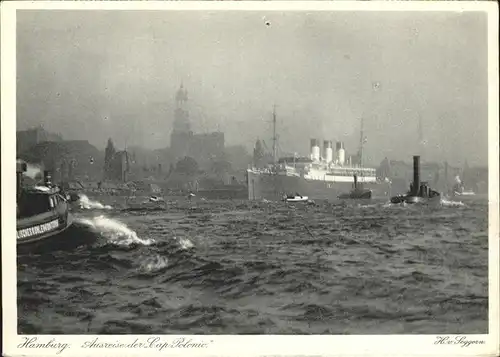 Dampfer Oceanliner Cap Polonio Hamburg Kat. Schiffe