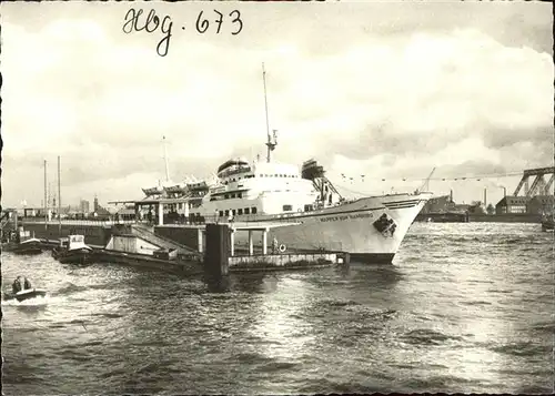 Dampfer Oceanliner M.S. Wappen von Hamburg Kat. Schiffe