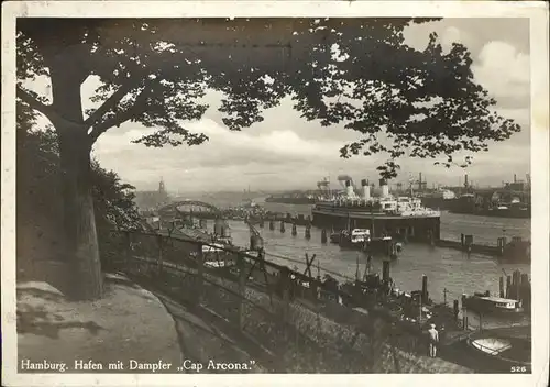 Dampfer Oceanliner Cap Arcona Hamburg Hafen  Kat. Schiffe