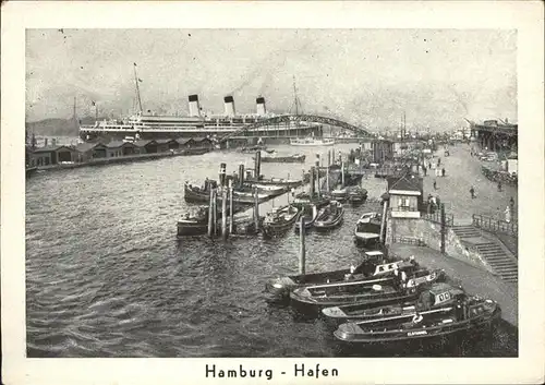 Dampfer Oceanliner Hamburg Hafen Boote Kat. Schiffe