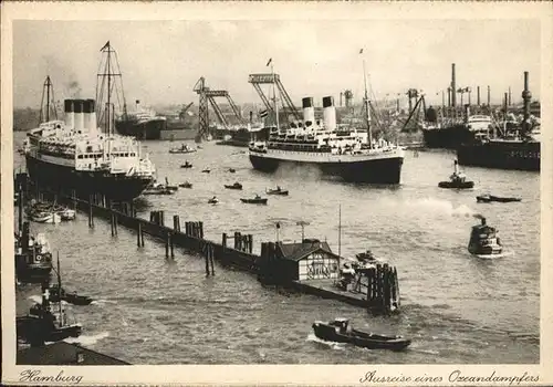 Dampfer Oceanliner Hamburg Hafen  Kat. Schiffe