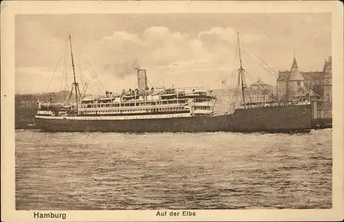 Dampfer Oceanliner Hamburg Elbe Kat. Schiffe