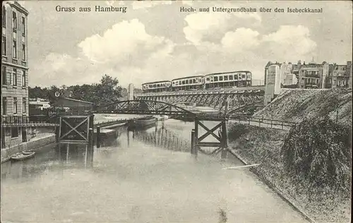 Eisenbahn Hamburg Isebeckkanal U Bahn Kat. Eisenbahn