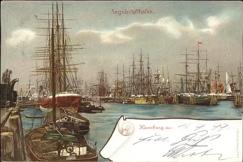 Segelschiffe Hafen Hamburg Kat. Schiffe