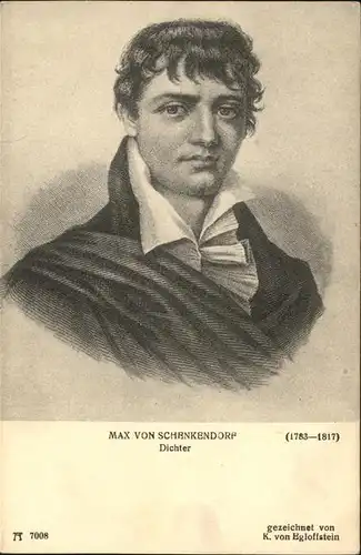 Verlag Ackermann Kuenstlerpostkarte Nr. Serie 701 Deutsche Maenner Max von Schenkendorf Dichter Kat. Verlage