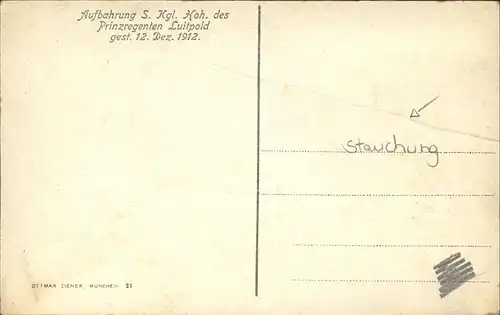 Adel Bayern Aufbahrung S. Kgl. Hoh. Prinzregenten Luitpold 1912 Kat. Koenigshaeuser