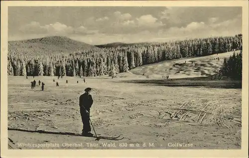 Golfsport Skifahrer Oberhof Thuer. Wald Golfwiese Kat. Sport