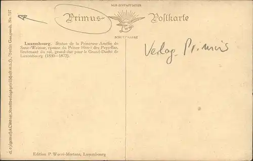 Verlag Primus Nr. 797 Princesse Aldelie Kat. Verlage