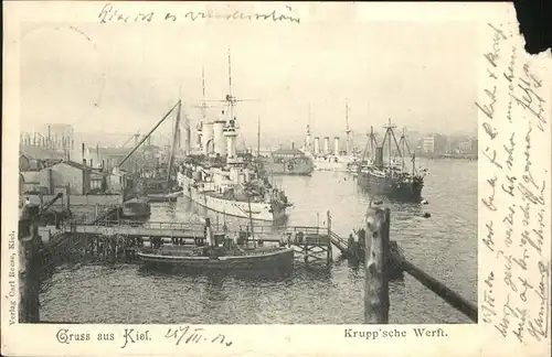 Dampfer Oceanliner Kiel Kruppsche Werft Kat. Schiffe