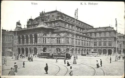 Strassenbahn Wien K. k. Hofoper Kat. Strassenbahn