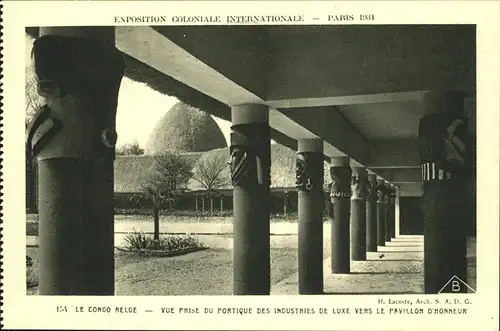 Exposition Coloniale Paris 1931 Congo Belge Pavillon D Honneur Kat. Expositions