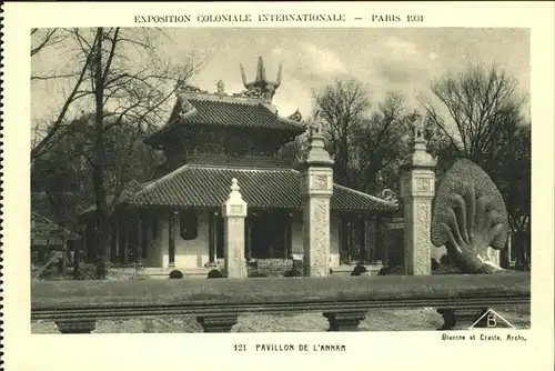 Exposition Coloniale Paris 1931 Pavillon de L Annam Kat. Expositions