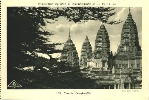 Exposition Coloniale Paris 1931 Temple d Angkor Vat Kat. Expositions