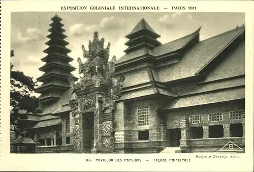 Exposition Coloniale Paris 1931 Pavillon des Pays Bas Kat. Expositions