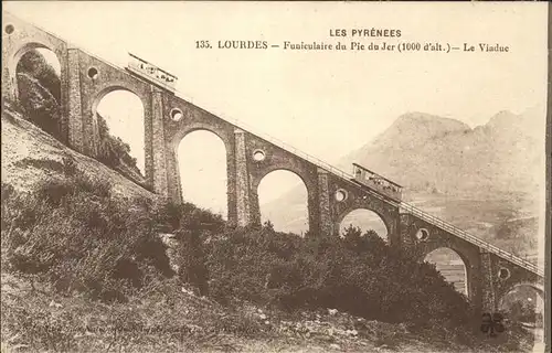 wz96334 Viadukte Viaduc Eisenbahn Lourdes Pyrenees Kategorie. Bruecken Alte Ansichtskarten