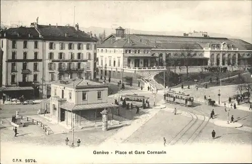 Strassenbahn Geneve Gare Cornavin Kat. Strassenbahn