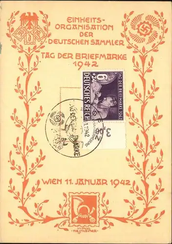 Philatelie Deutsche Sammler Briefmarke 1942 Kat. Philatelie