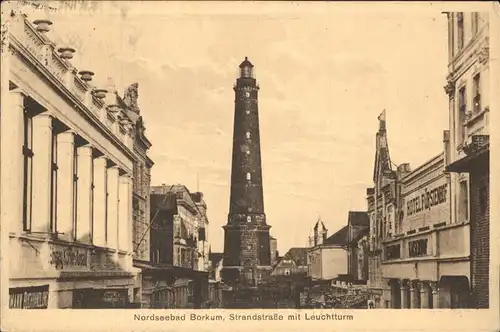 Leuchtturm Lighthouse Nordseebad Borkum Strandstr. Kat. Gebaeude