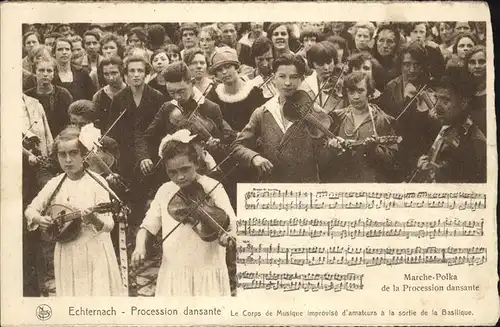 Liederkarte Marche Polka Echternach Procession dansante Kat. Musik