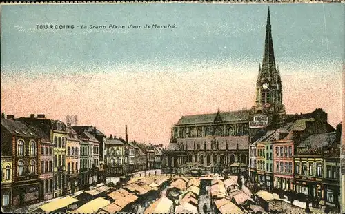 Tourcoing Nord Feldpost Grand Place Jour de Marche Markt