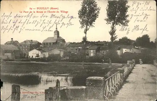 Pouilly Beauvais Meuse Entree du Village Feldpost Kat. Pouilly