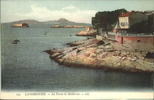 aw12764 La Corniche Marseille Pointe de Maldorme Kategorie. Marseille Alte Ansichtskarten