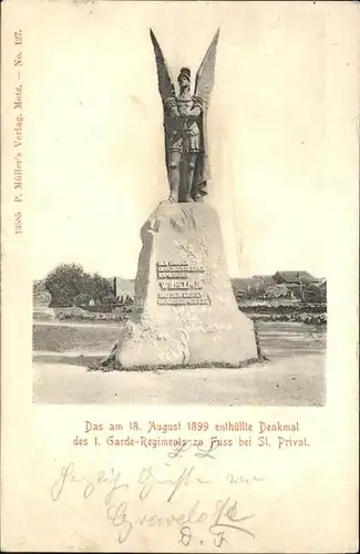 Saint-Privat Largentiere Denkmal des 1. Garderegiments Kat. Saint-Privat