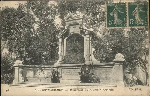 Boulogne-sur-Mer Monument du Souvenir Francais Kat. Boulogne-sur-Mer