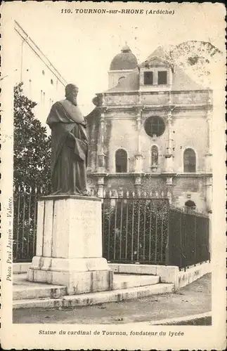 Tournon-sur-Rhone Statue Cardinal de Tournon Kat. Tournon-sur-Rhone