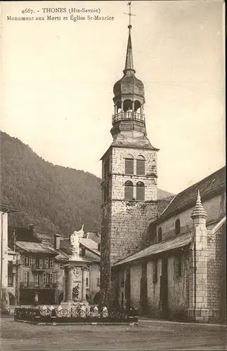 Thones Eglise St-Maurice Monument aux Morts Kat. Thones