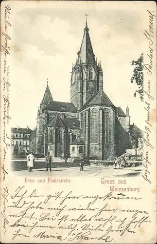 Weissenburg Elsass Peter und Paulskirche Kat. Wissembourg