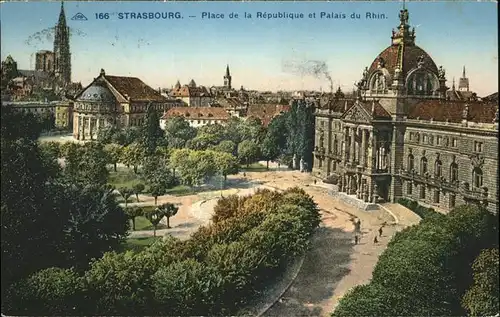 aw14314 Strasbourg Alsace Place de la Republique
Palais du Rhin Kategorie. Strasbourg Alte Ansichtskarten