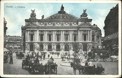 Paris L'Opera Pferdekutschen / Paris /Arrond. de Paris