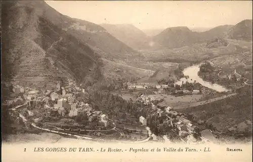 Gorges du Tarn Le Rozier Peyrelau et la Vallee du Tarn / Le Rozier /Arrond. de Florac