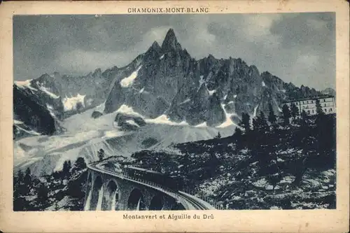 Mont Blanc Chamonix Montanvert Aiguille du Dru / Chamonix-Mont-Blanc /Arrond. de Bonneville