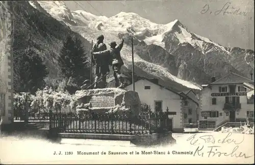 Chamonix Monument de Saussure le Mont-Blanc / Chamonix-Mont-Blanc /Arrond. de Bonneville