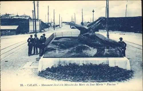 Calais Monument eleve a la Memoire des Morts du Sous-Marin / Calais /Arrond. de Calais